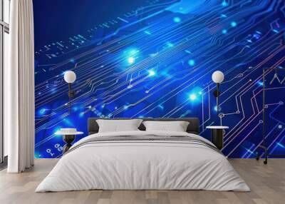 abstract structure circuit computer technology business background Wall mural