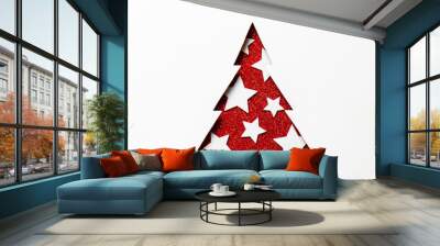 christmas tree made of paper Wall mural