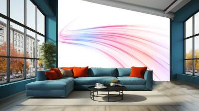 Luminous green neon waves PNG. Colored shiny sparks of spiral wave. Curved bright speed line swirls.	 Wall mural