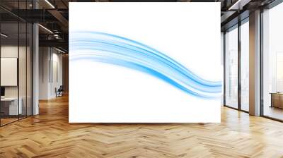 Wavy transparent curved lines in the form of the movement of sound waves in a set of different shapes of whirlpool. Light, light garland PNG.	 Wall mural