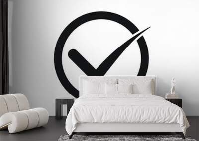 Icon vector graphic of check mark, good for template web Wall mural