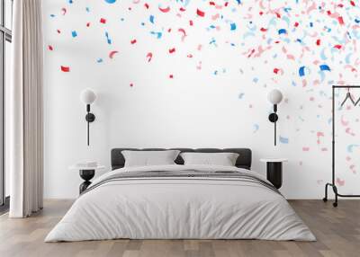 Confetti decoration elements for american independence day. Holiday decoration. Isolated vector design elements. Wall mural