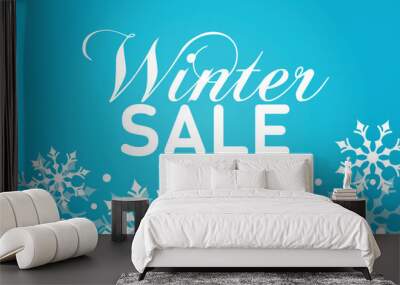 Winter sale banner, vector illustration. Wall mural