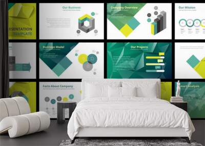 Business presentation templates Wall mural