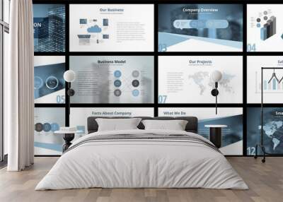 Business presentation templates Wall mural