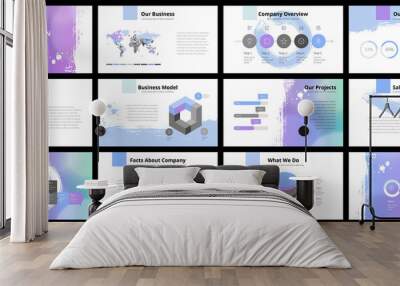 Business presentation templates Wall mural