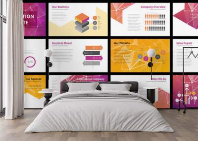 Business presentation templates Wall mural