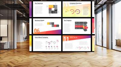 Business presentation templates Wall mural