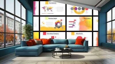 business presentation templates Wall mural