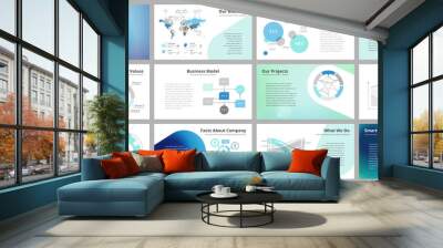 Business presentation templates Wall mural