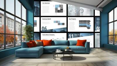 Business presentation templates Wall mural