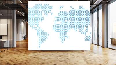 Dotted world map Wall mural