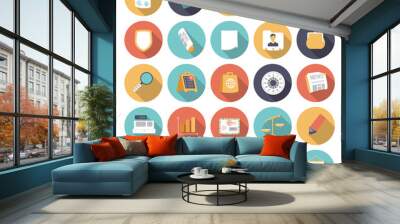 Flat design icons for business and finance Wall mural