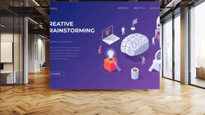 Landing page for creative brainstorming Wall mural