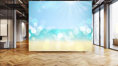 Summer holiday tropical beach background Wall mural