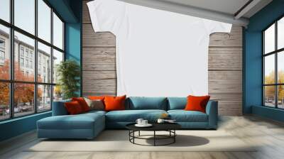 Vintage background with blank t-shirt Wall mural