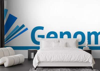 Genomics Blue Graphical Bar  Wall mural