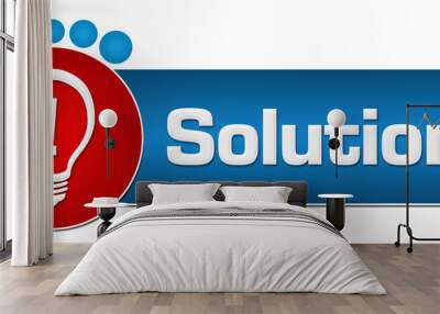 Solutions Red Blue Circular Dots  Wall mural