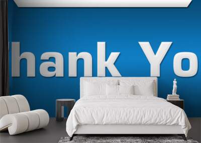 Thank You Blue Both Side Gears  Wall mural