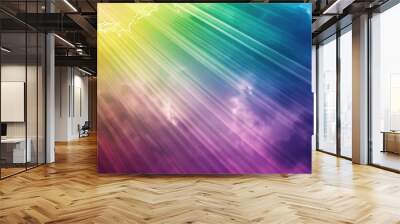 A vibrant rainbow with brilliant colors and soft gradients symbolizes hope diversity and beauty Suitable for projects on nature optimism and inspiration it adds a pop of color to your design with a c Wall mural