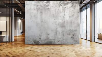 Abstract art pattern of a gray blank cement textured or plastered wall providing a creative background with copy space image on a construction site Wall mural