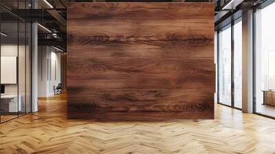 Abstract background featuring a brown wood texture with copy space image Wall mural