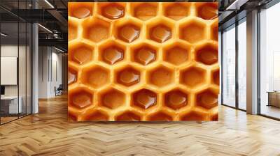 Close up of a waffle texture with plenty of copy space for an image Wall mural