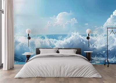 Gorgeous ocean waves with a serene copy space image Wall mural