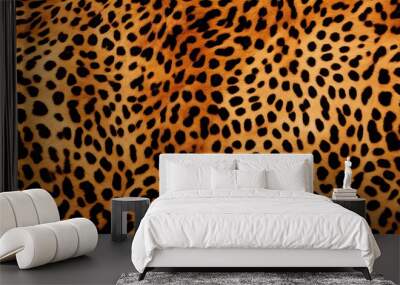 Leopard print with a seamless African texture Copy space image Place for adding text or design Wall mural