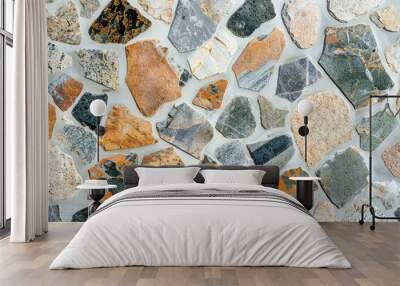 Terrazzo pebble or marble stone floor background texture . Copy space image. Place for adding text and design Wall mural