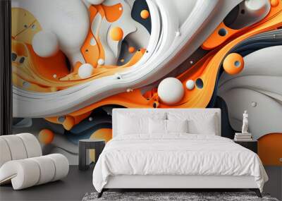 3d abstract beautiful pattern and color combination background Wall mural