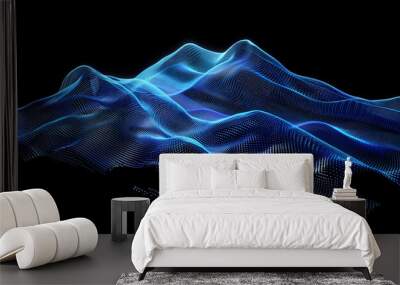 abstract 3d design background waves particle splash in 3d abstract Wall mural