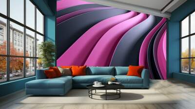 abstract 3d render detail waves and sparkle background Wall mural