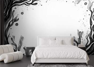 abstract doodle hand drawn design background Wall mural