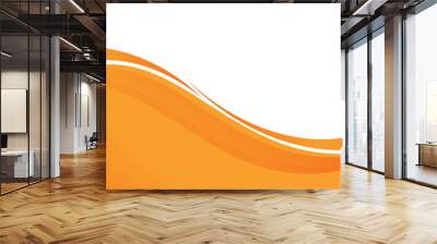 Abstract orange banner background. Graphic design banner pattern background template with dynamic curve shapes. vector illustration Wall mural