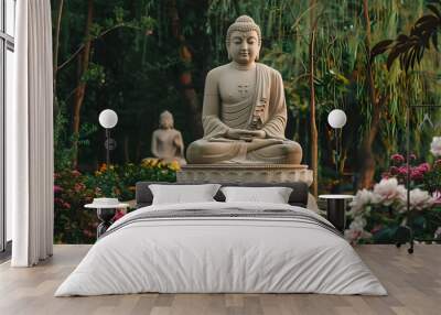 Buddha Jayanti or Buddha Purnima copy space Wall mural