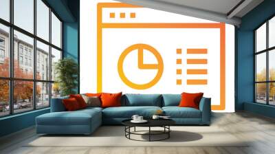 chart icon Wall mural