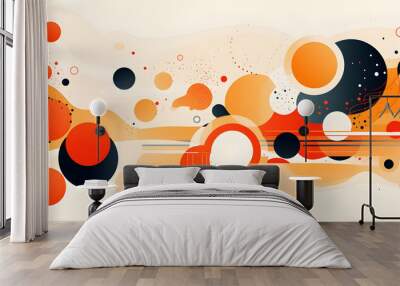 Complex background with pale details flat Wall mural