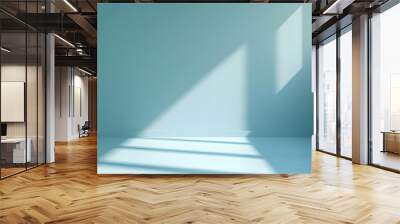 an empty interior room of sun light blue sky with shadow light Wall mural