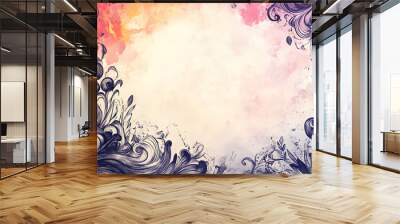 hand drawn abstract doodle style Wall mural