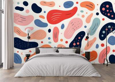 hand drawn flat design abstract doodle pattern Wall mural