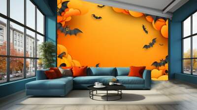 Happy Halloween banner or party invitation background Wall mural