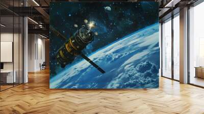 ISRO Day copy space background Wall mural