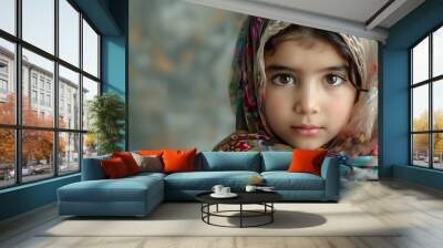 National Girl Child Day background design Wall mural