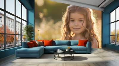 National Girl Child Day background design Wall mural