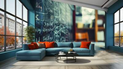 National Mathematics Day copy space background Wall mural