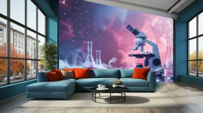 National Science Day copy space background Wall mural