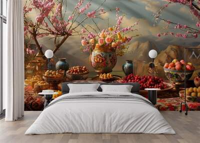 Nowruz day background design photo Wall mural