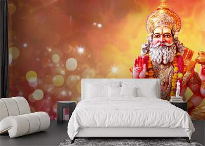 Vishwakarma Puja copy space background design Wall mural