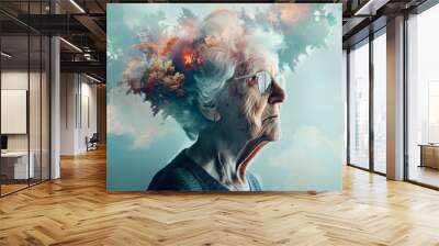 World Alzheimers Day copy space Wall mural